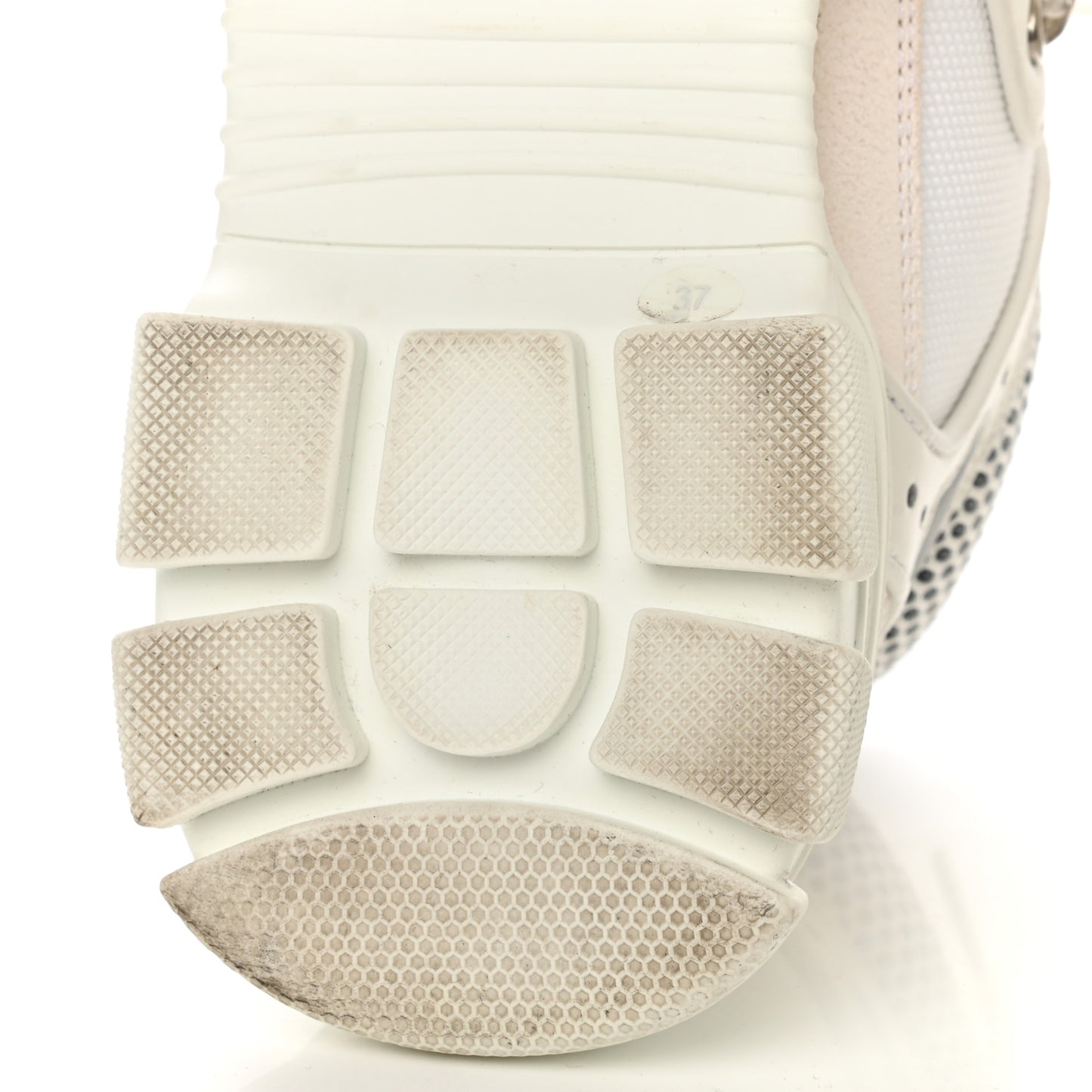 X SEGA Mesh Calfskin Suede Womens Flashtrek Sneakers 37 Great White