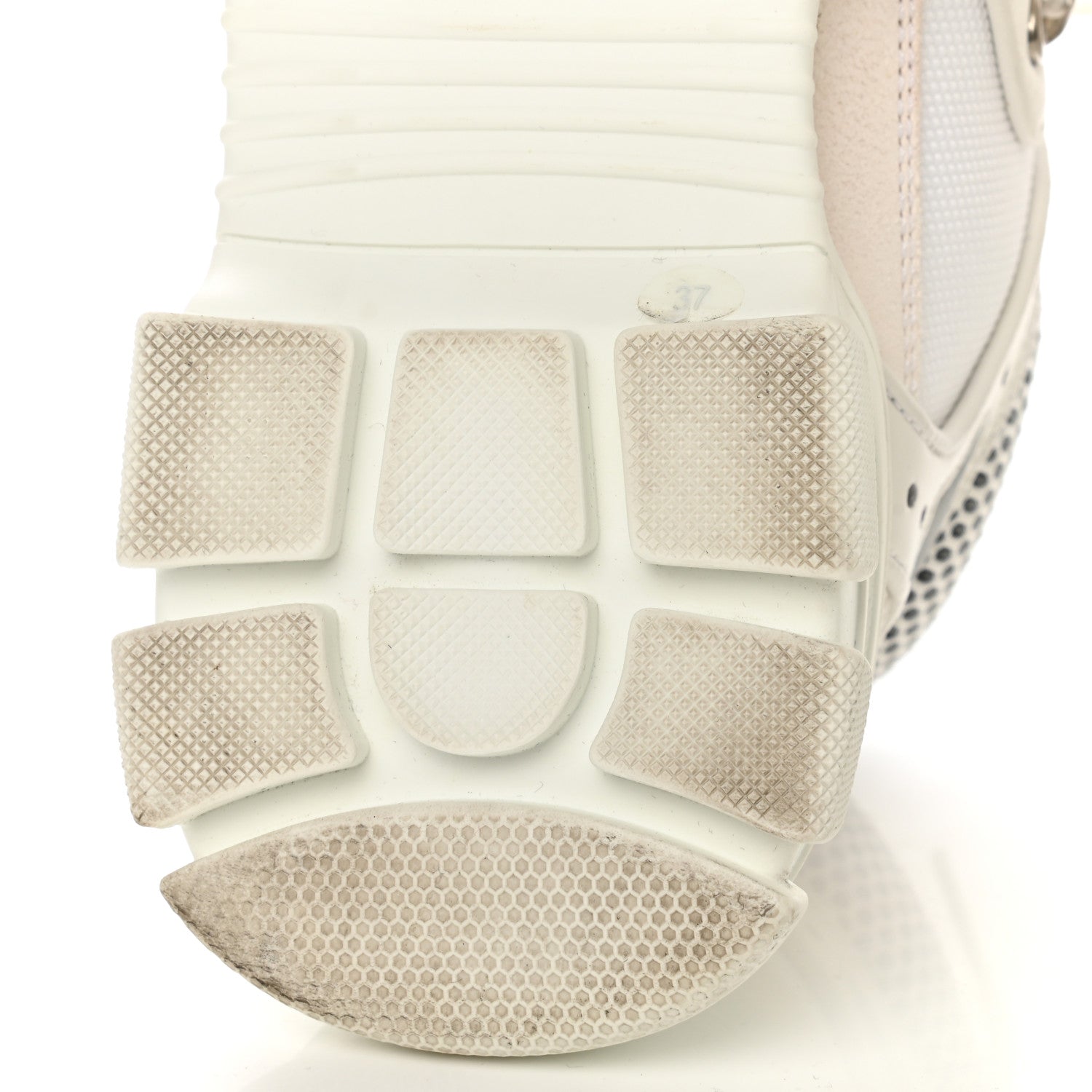Gucci X SEGA Mesh Calfskin Suede Womens Flashtrek Sneakers 37 Great White 8 of 10