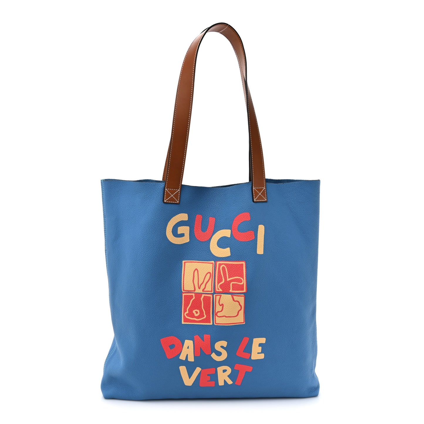 Calfskin Dans Le Vert Large Tote Blue