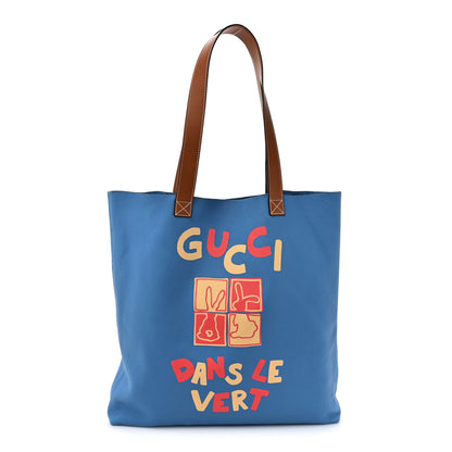 Gucci Calfskin Dans Le Vert Large Tote Blue 1 of 13