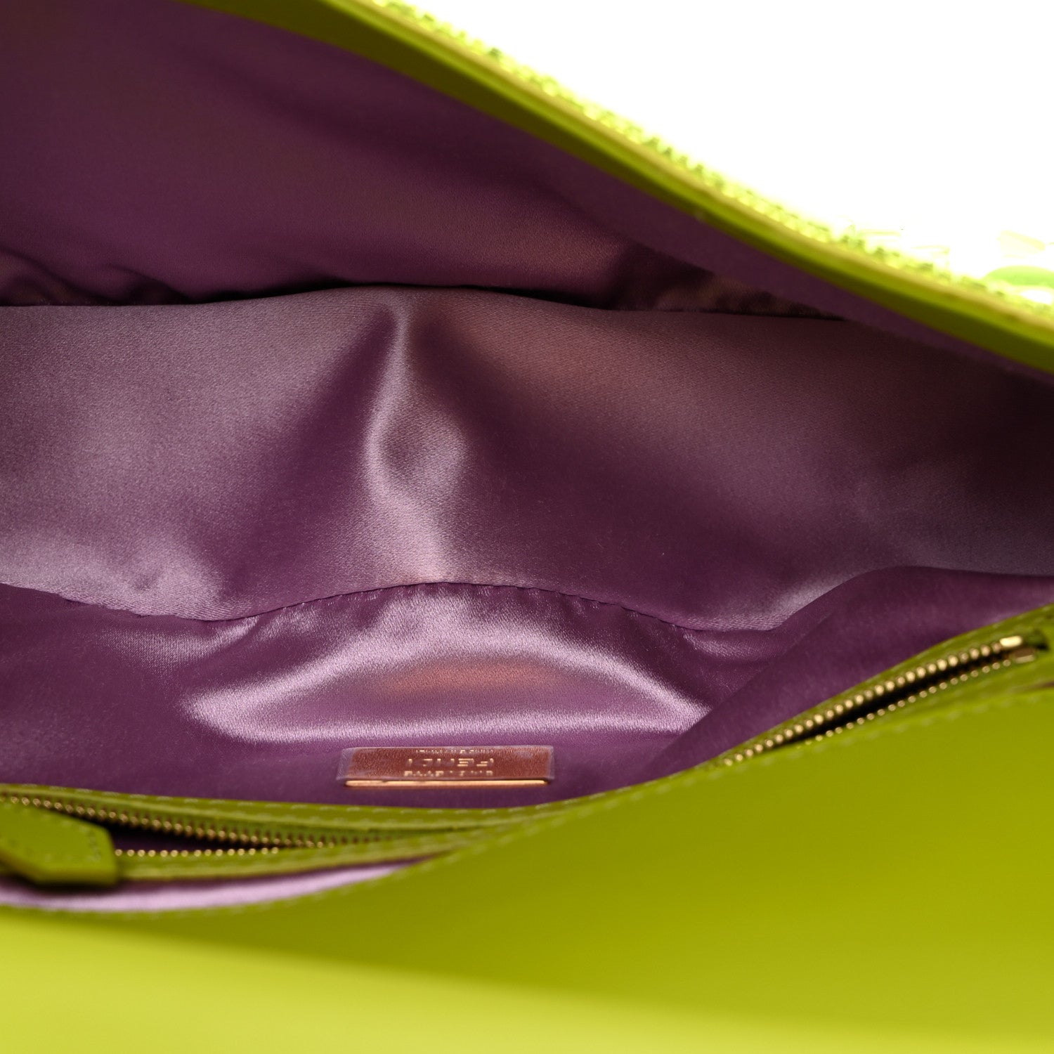 Fendi Sequin Paillettes Vitello Grace Sex and the City Baguette Wasabi 5 of 10