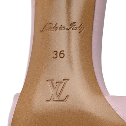 Louis Vuitton Lambskin Embossed Monogram Revival 95mm Mules 36 Rose Claire 8 of 9