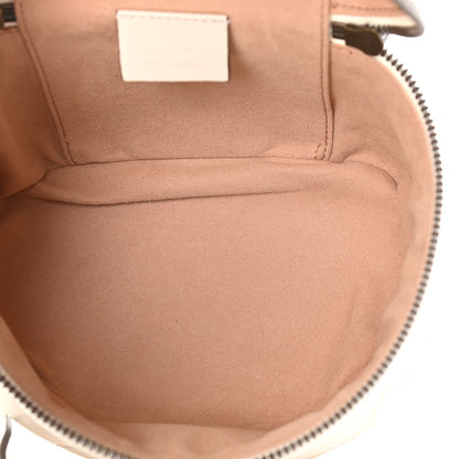 Gucci Calfskin Matelasse Mini GG Marmont Round Backpack White 4 of 13