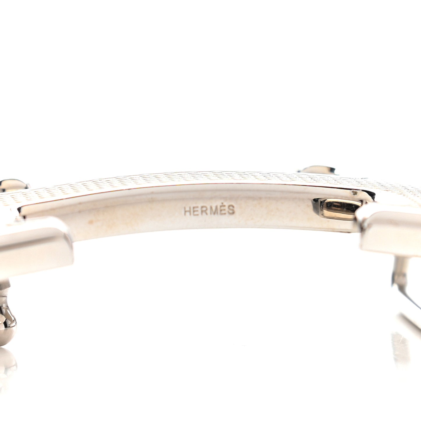 Palladium Guilloche 32mm H Belt Buckle
