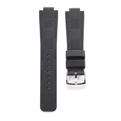 Louis Vuitton Rubber Damier Infini 10mm Tambour Watch Strap Onyx 1 of 3