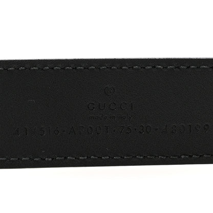 Gucci Calfskin Double GG 30mm Belt 75 30 Black 5 of 7