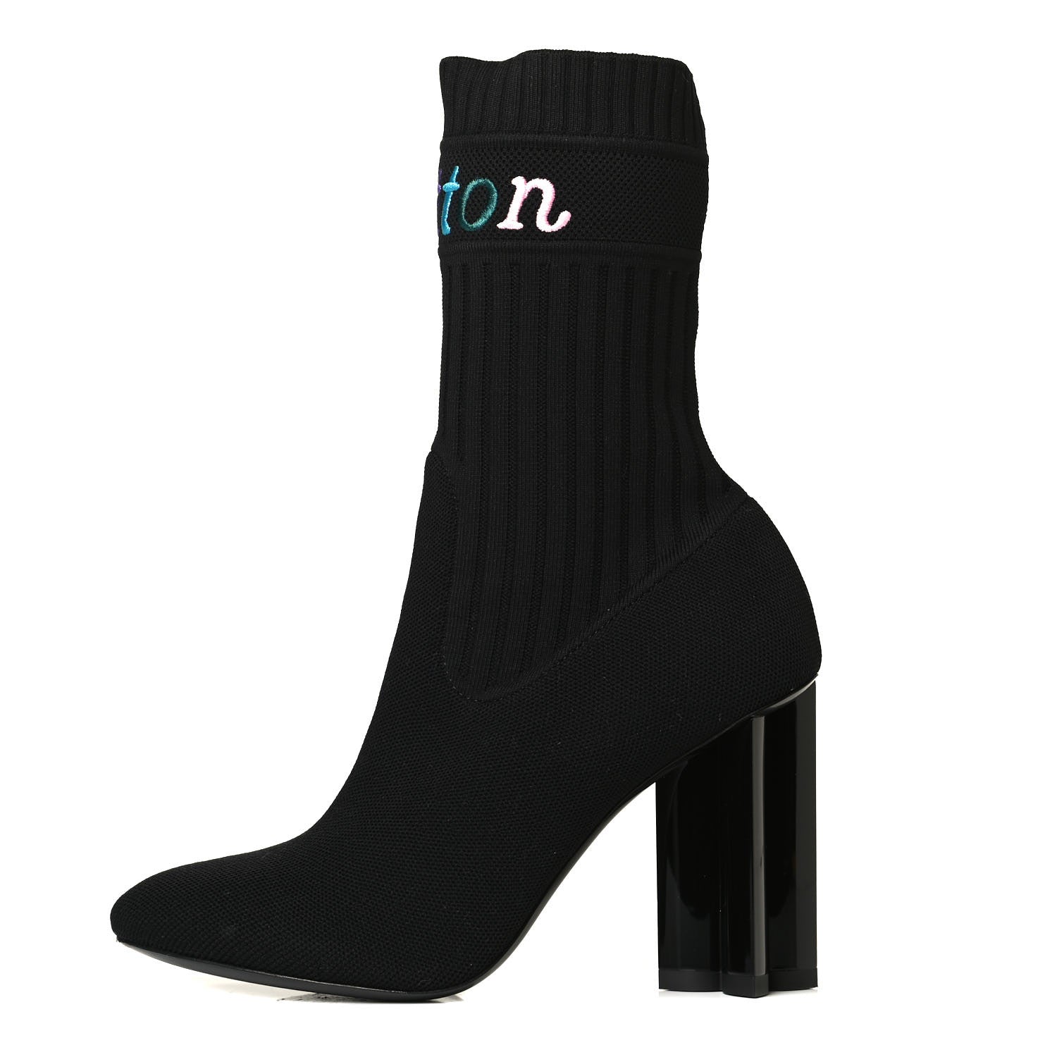 Louis Vuitton Stretch Fabric New Wave Silhouette Ankle Boots 38 Black 1 of 9