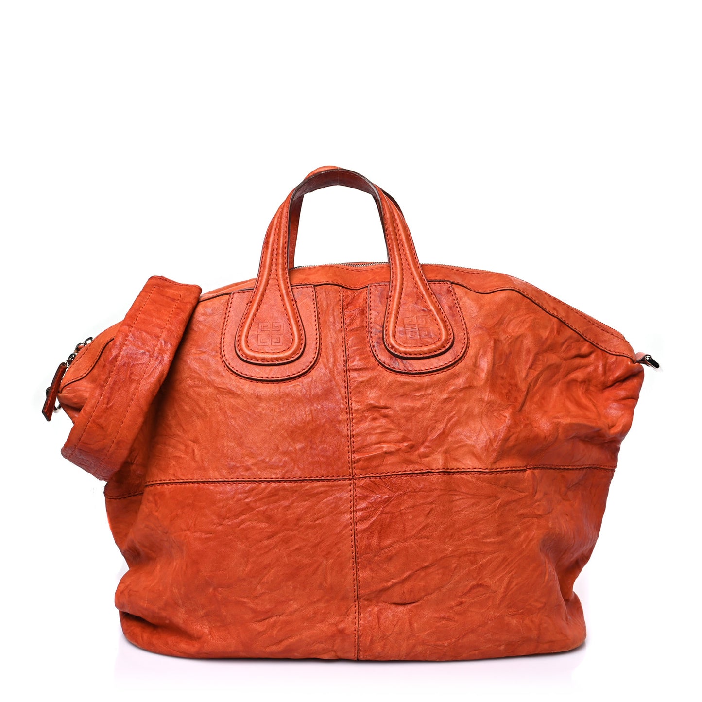 Wrinkled Lambskin Large Nightingale Orange
