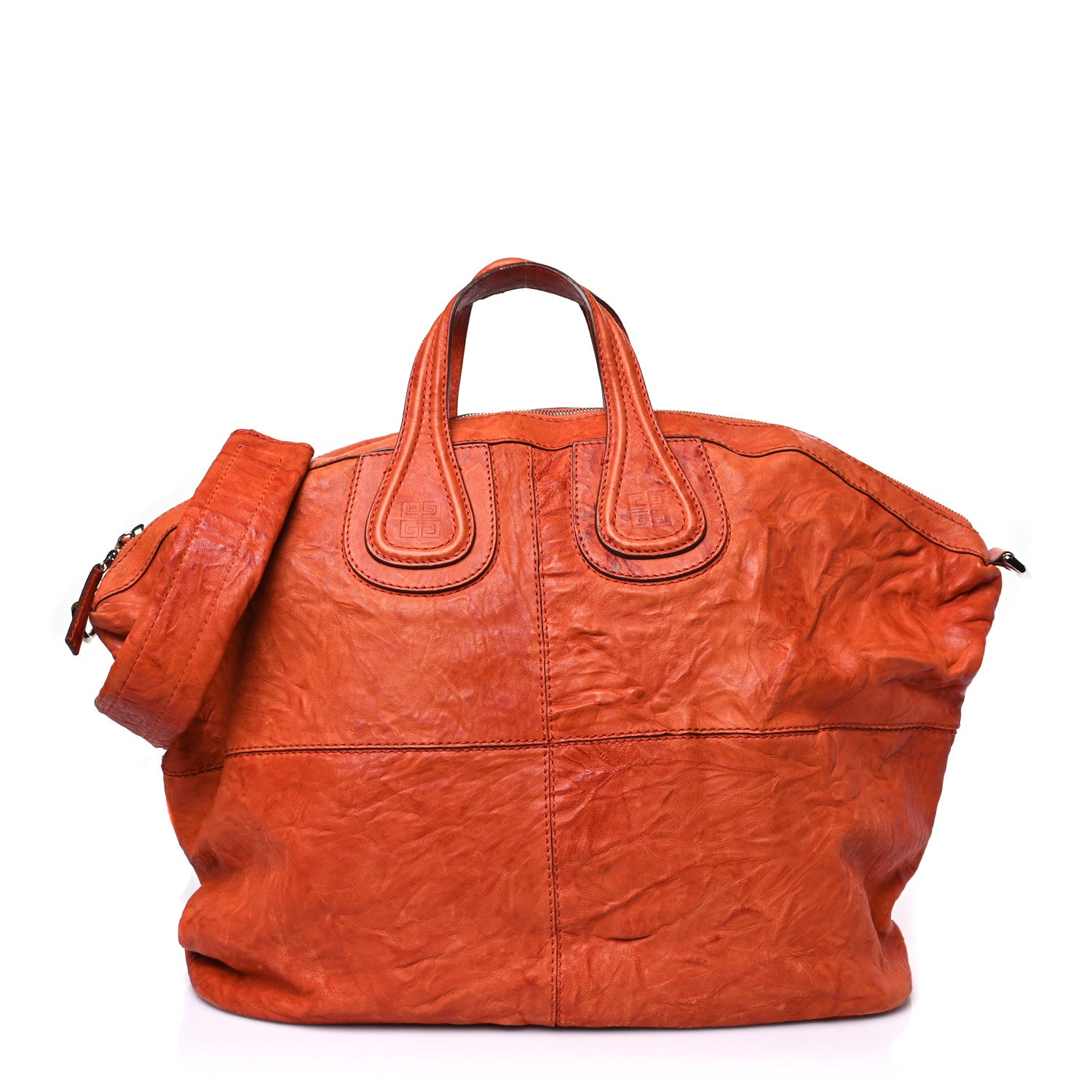 Givenchy Wrinkled Lambskin Large Nightingale Orange 1 of 8