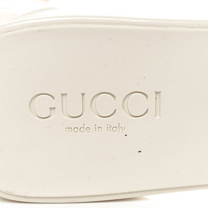 Gucci Rubber Gucci Logo Womens Platform 20/60mm Slide Sandals 37 Mystic White 7 of 9