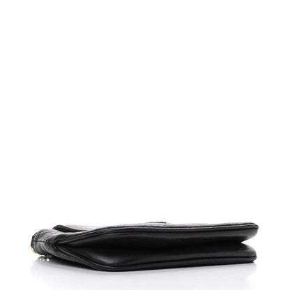 Gucci Pebbled Calfskin Small 1973 Chain Shoulder Bag Black 3 of 4
