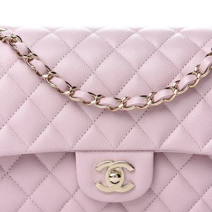 Chanel Caviar Quilted Medium Double Flap Light Pink 11 of 12