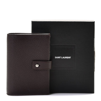 Saint Laurent Grained Calfskin Sac De Jour Compact Wallet Black Tulipe 4 of 9