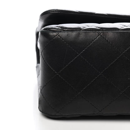 Chanel Lambskin Quilted Jumbo Double Flap Black 9 of 11