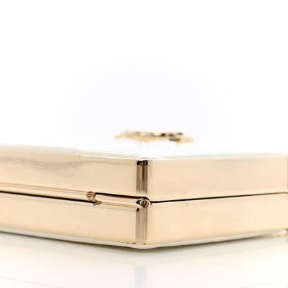 Chanel Patent Calfskin Boy Minaudiere White 10 of 15