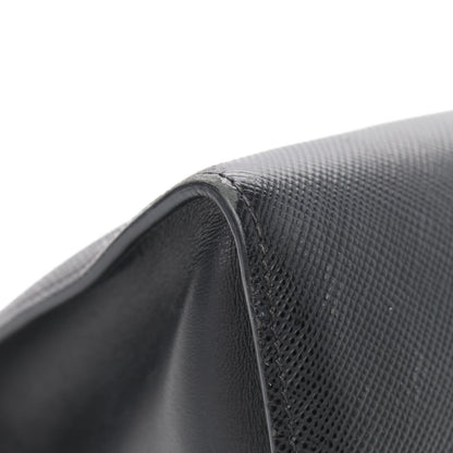 Prada Saffiano Cuir Calfskin Large Monochrome Top Handle Tote Black 9 of 12