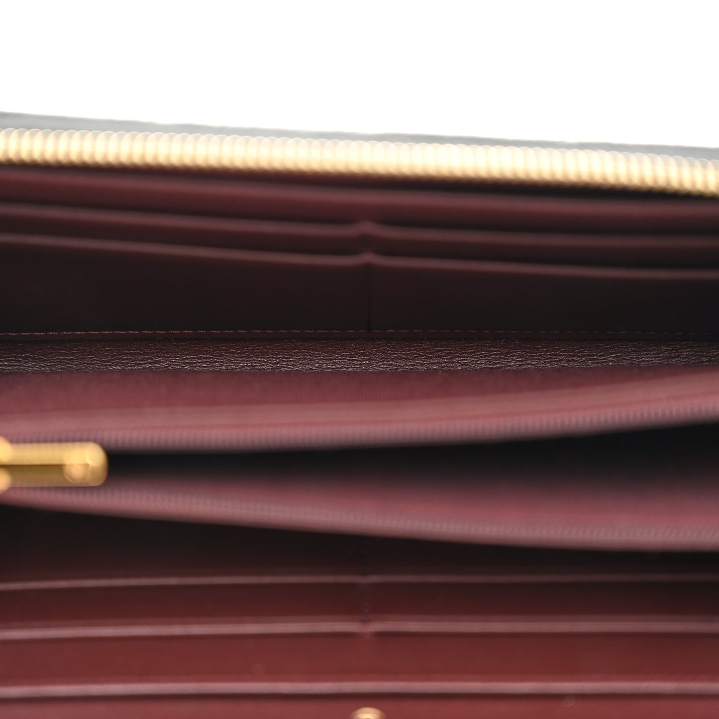 Caviar Quilted Large Gusset Zip Around Wallet Black