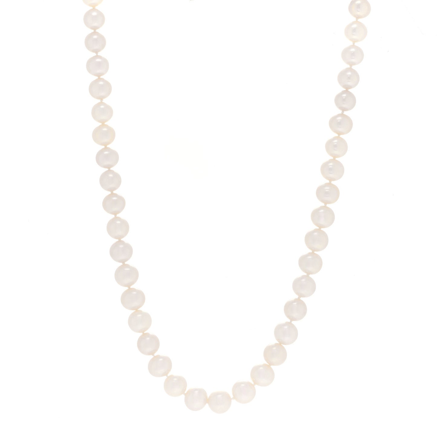 Sterling Silver Freshwater Cultured Pearl 9-10mm Ziegfeld Necklace