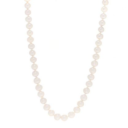 Tiffany Sterling Silver Freshwater Cultured Pearl 9-10mm Ziegfeld Necklace 1 of 4