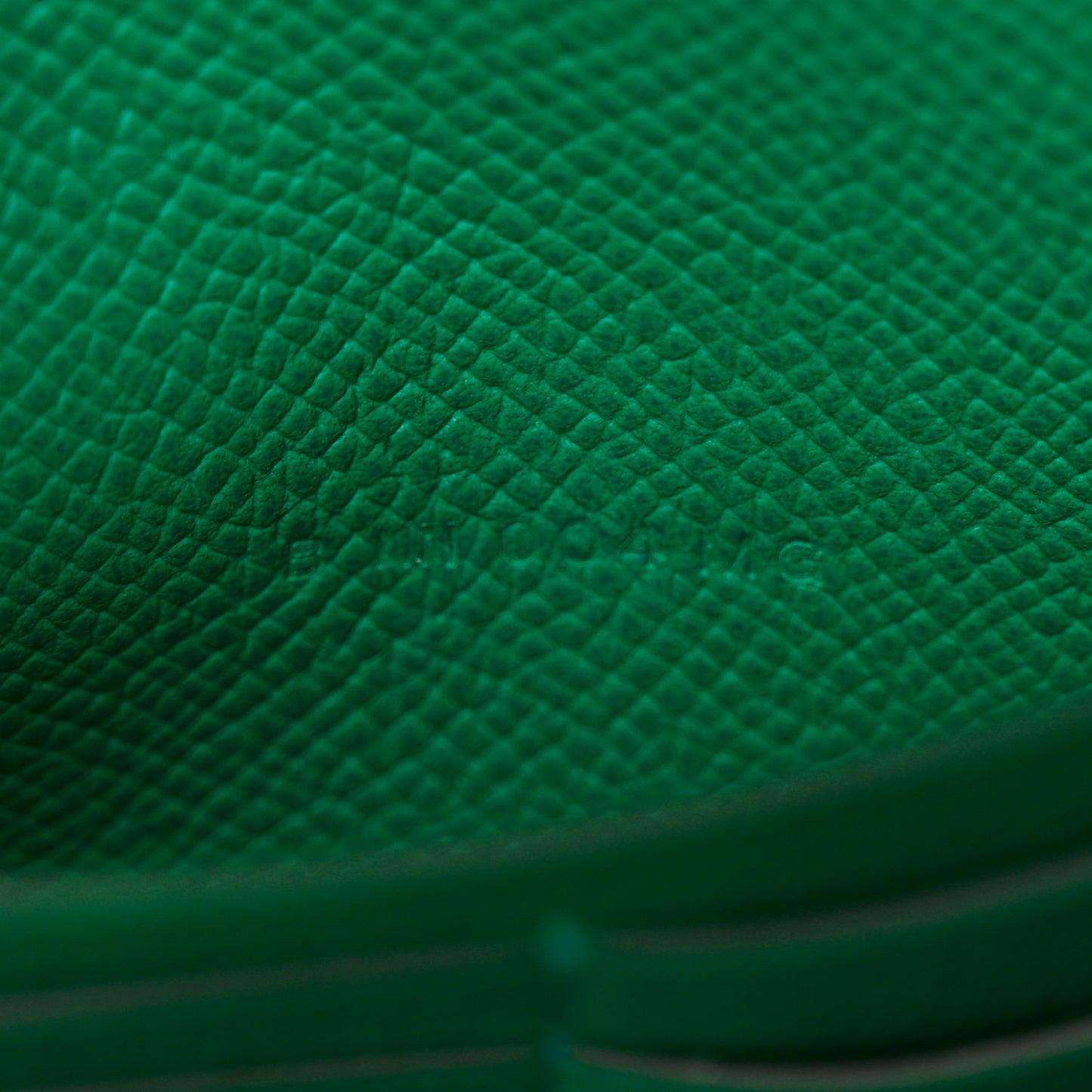 Epsom Lizard Constance Wallet To Go Vert Jade Vert Cypress