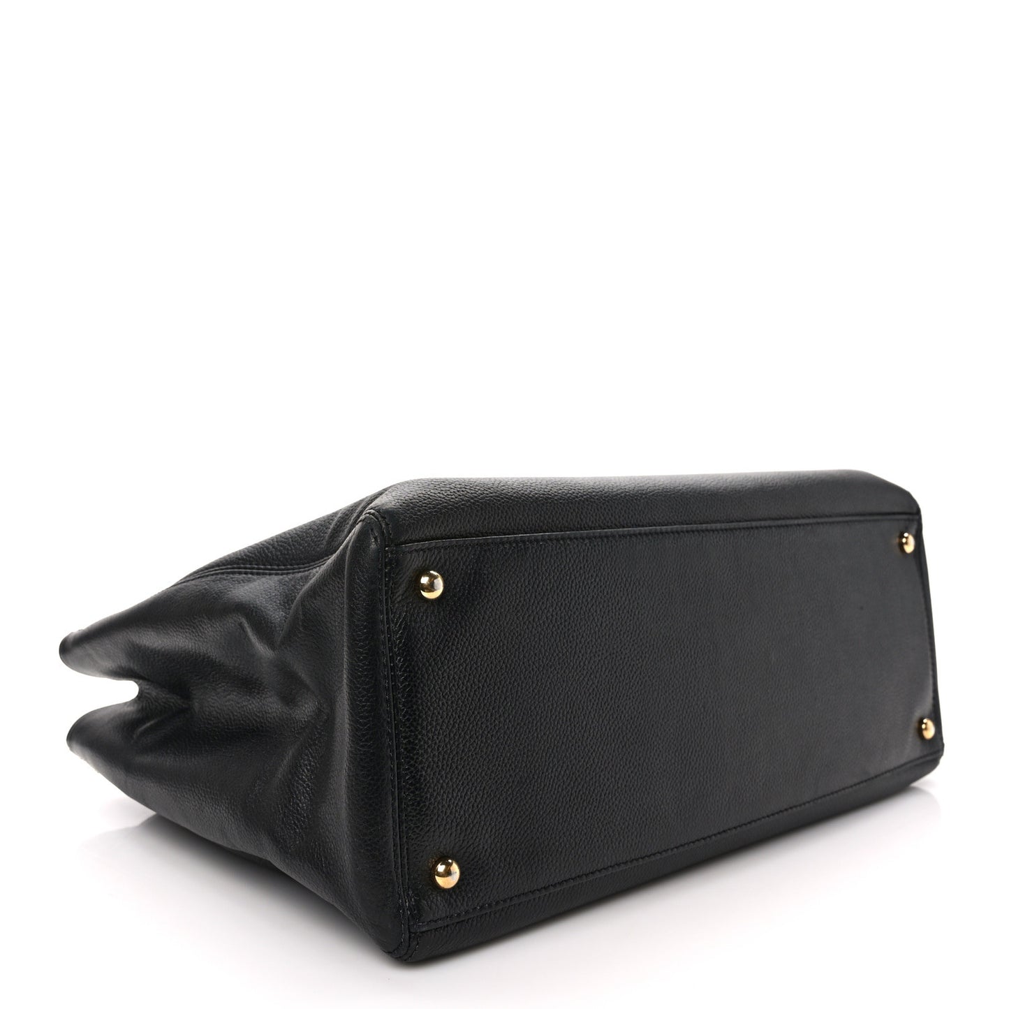 Calfskin Cerf Executive Shopper Tote Black