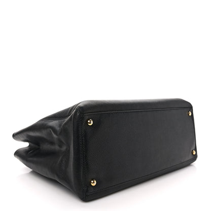 Chanel Calfskin Cerf Executive Shopper Tote Black 5 of 13