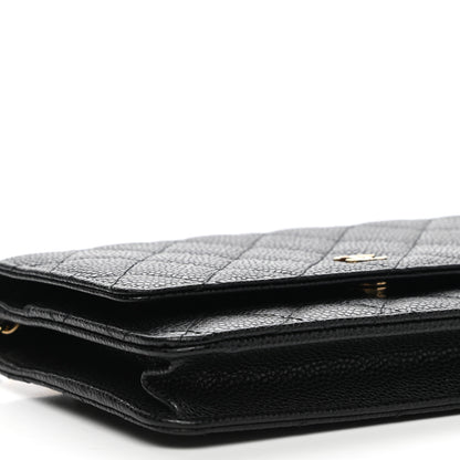 Chanel Caviar Quilted Wallet On Chain WOC Black 10 of 12
