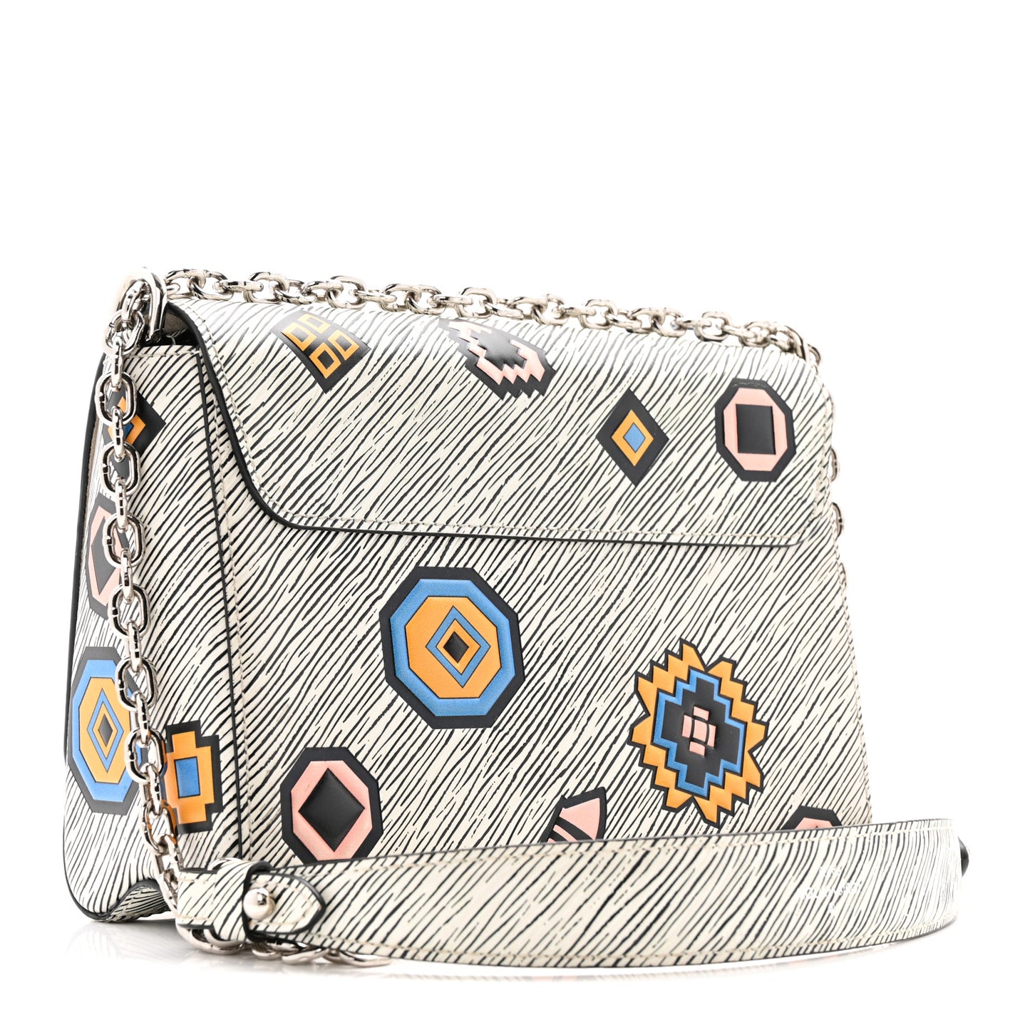 Epi Azteque Twist Shoulder Bag MM White