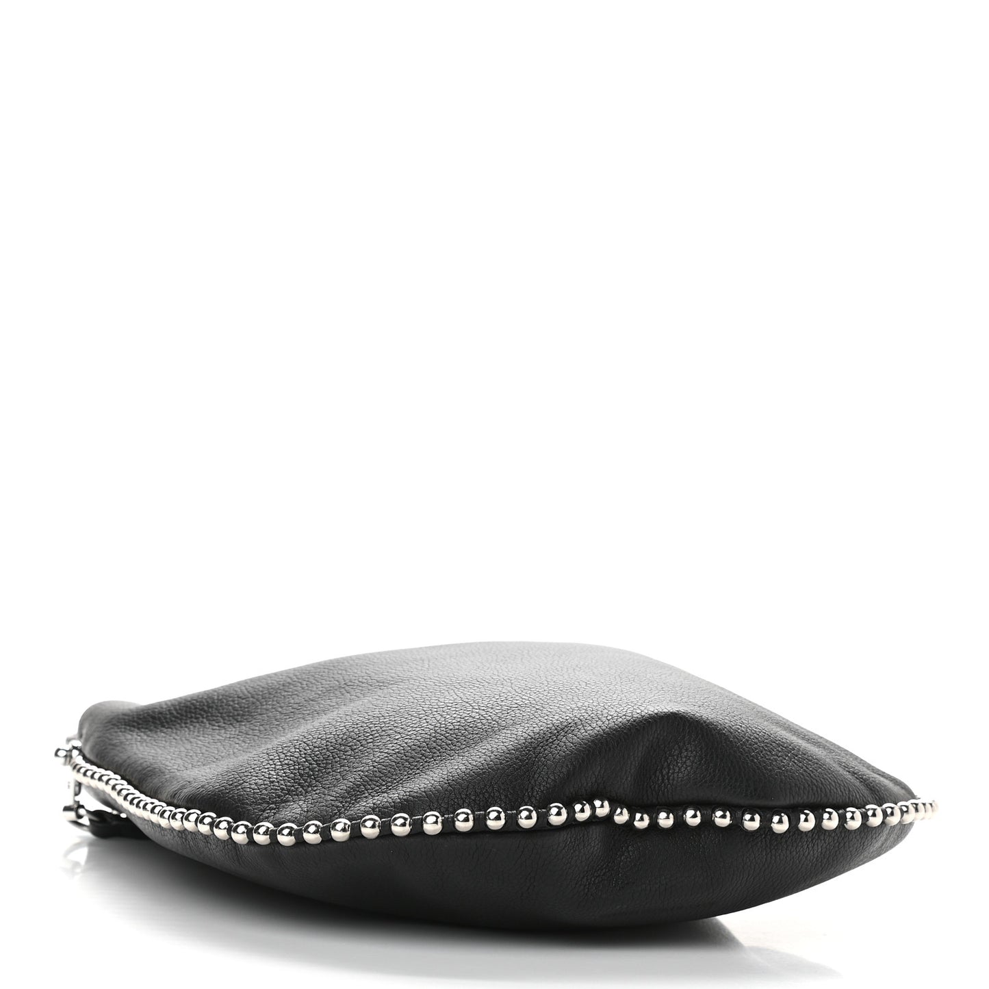 Pebbled Calfskin Studded Roxy Hobo Black