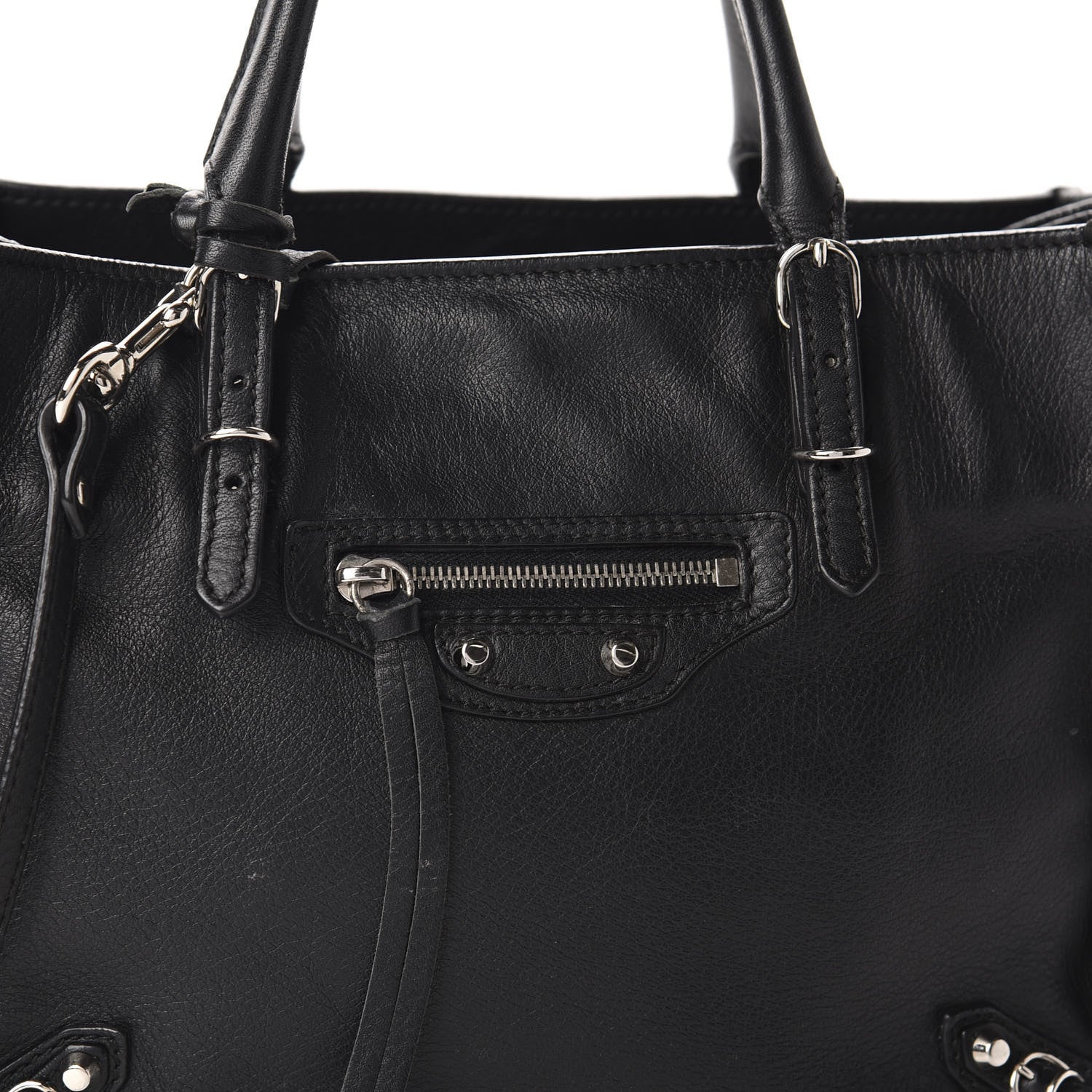 Balenciaga Calfskin Papier Mini A4 Zip Around Tote Black 10 of 10