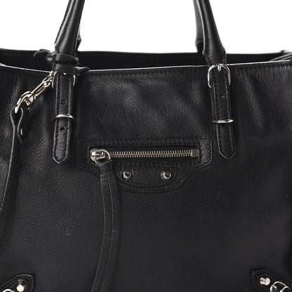 Balenciaga Calfskin Papier Mini A4 Zip Around Tote Black 10 of 10