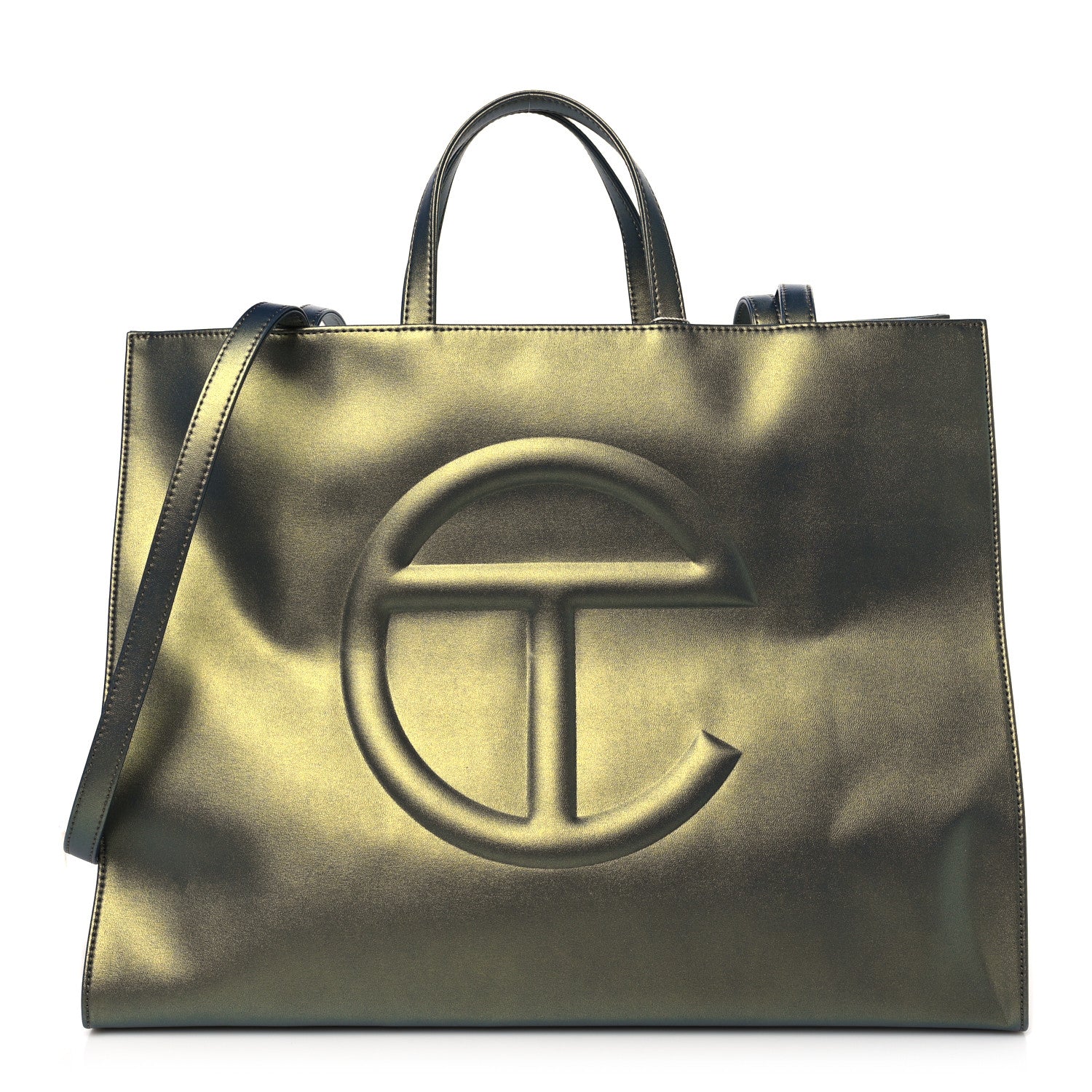 Telfar Vegan Leather Large Shopping Bag Acid 1 of 8