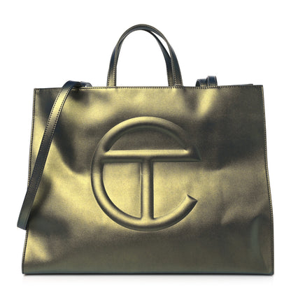 Telfar Vegan Leather Large Shopping Bag Acid 1 of 8