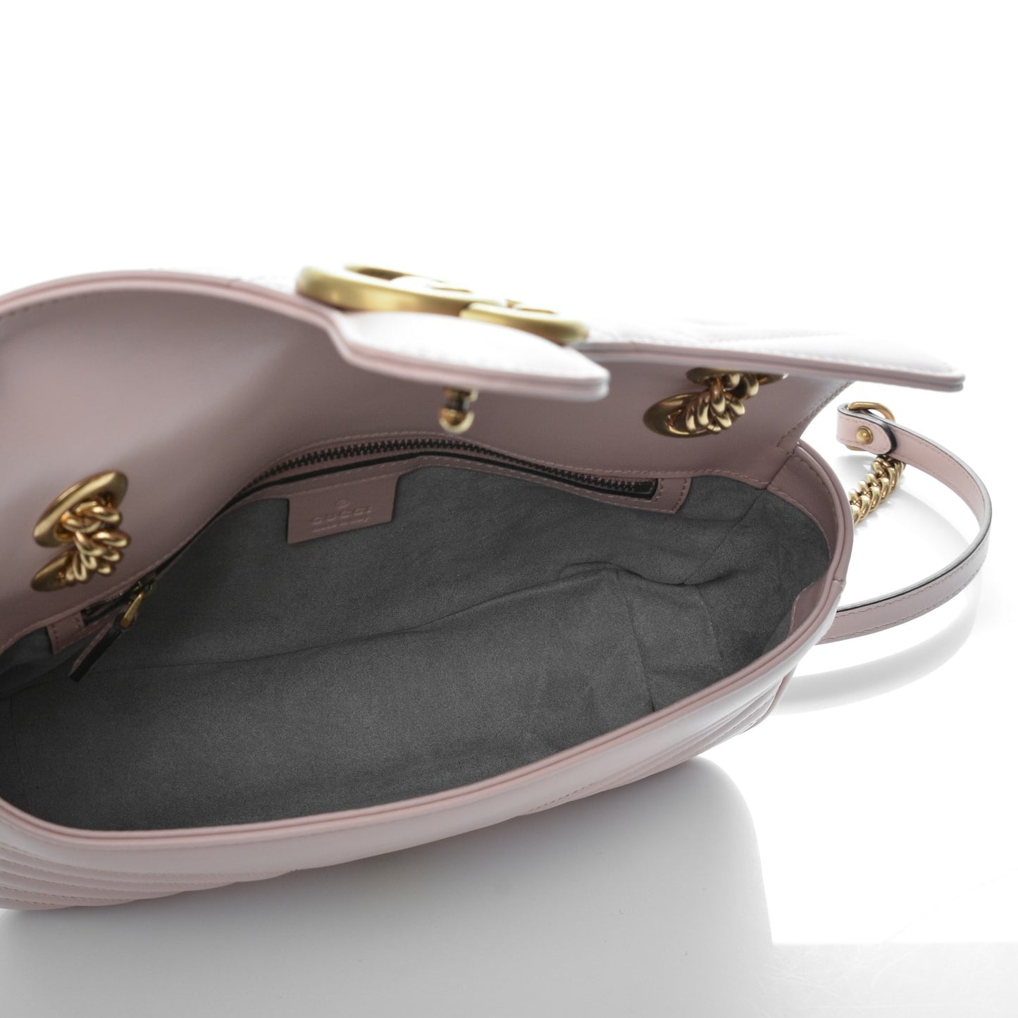 Calfskin Matelasse Small GG Marmont Shoulder Bag Perfect Pink