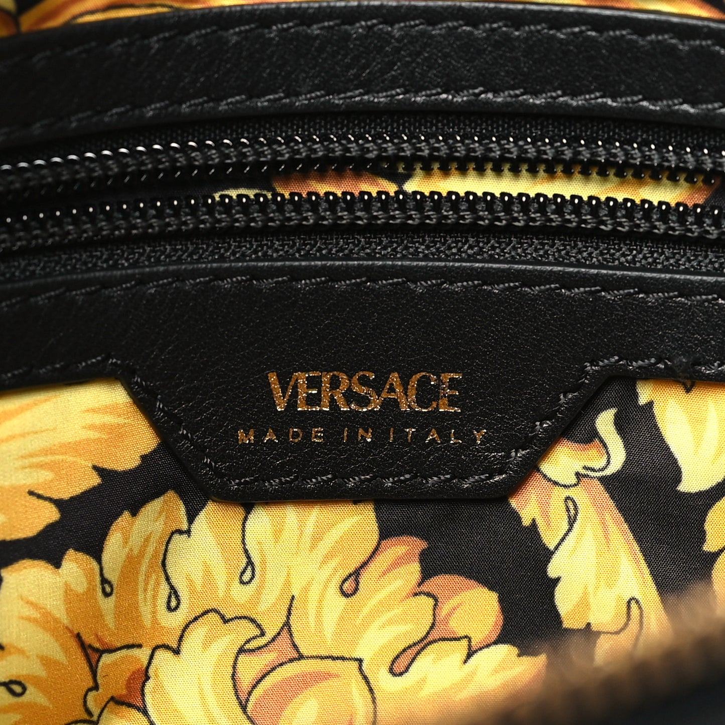 Calfskin Medusa Belt Bag Black