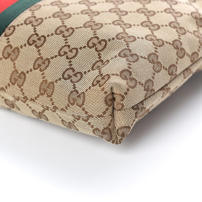 Gucci GG Monogram Web Flat Messenger Bag Black 9 of 11