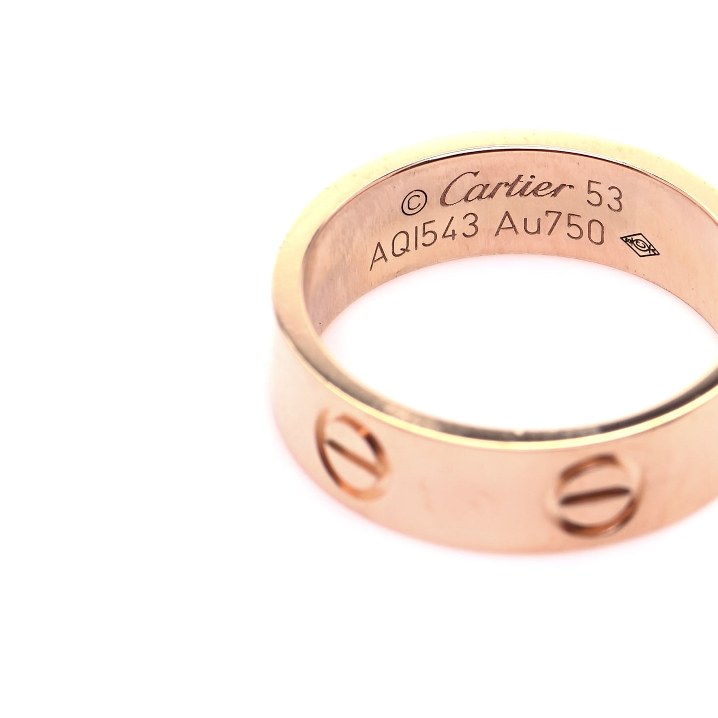 18K Pink Gold 5.5mm LOVE Ring 53 6.25