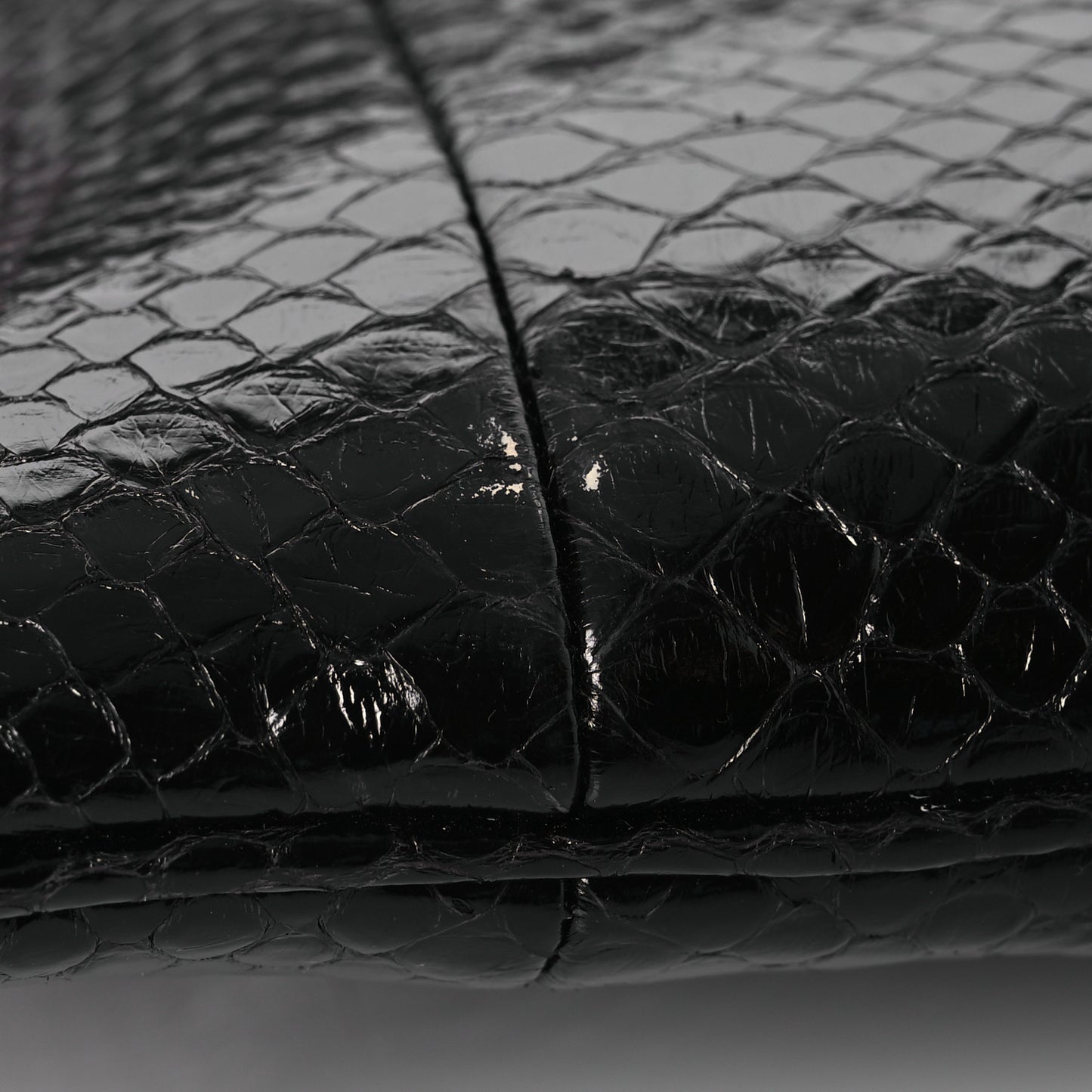 Snakeskin Rajah Broadway Envelope Clutch Black