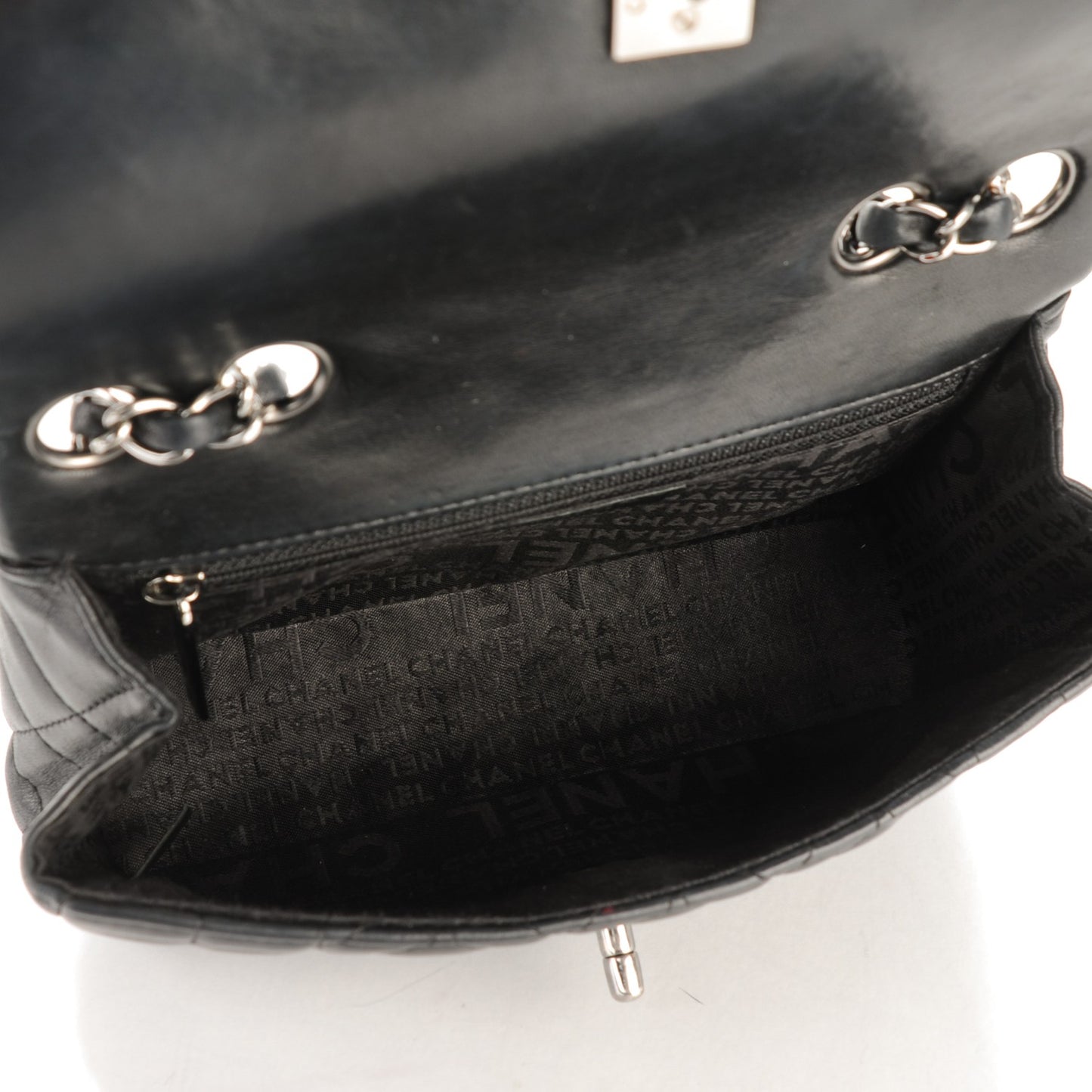 Lambskin Quilted Mini Flap Navy