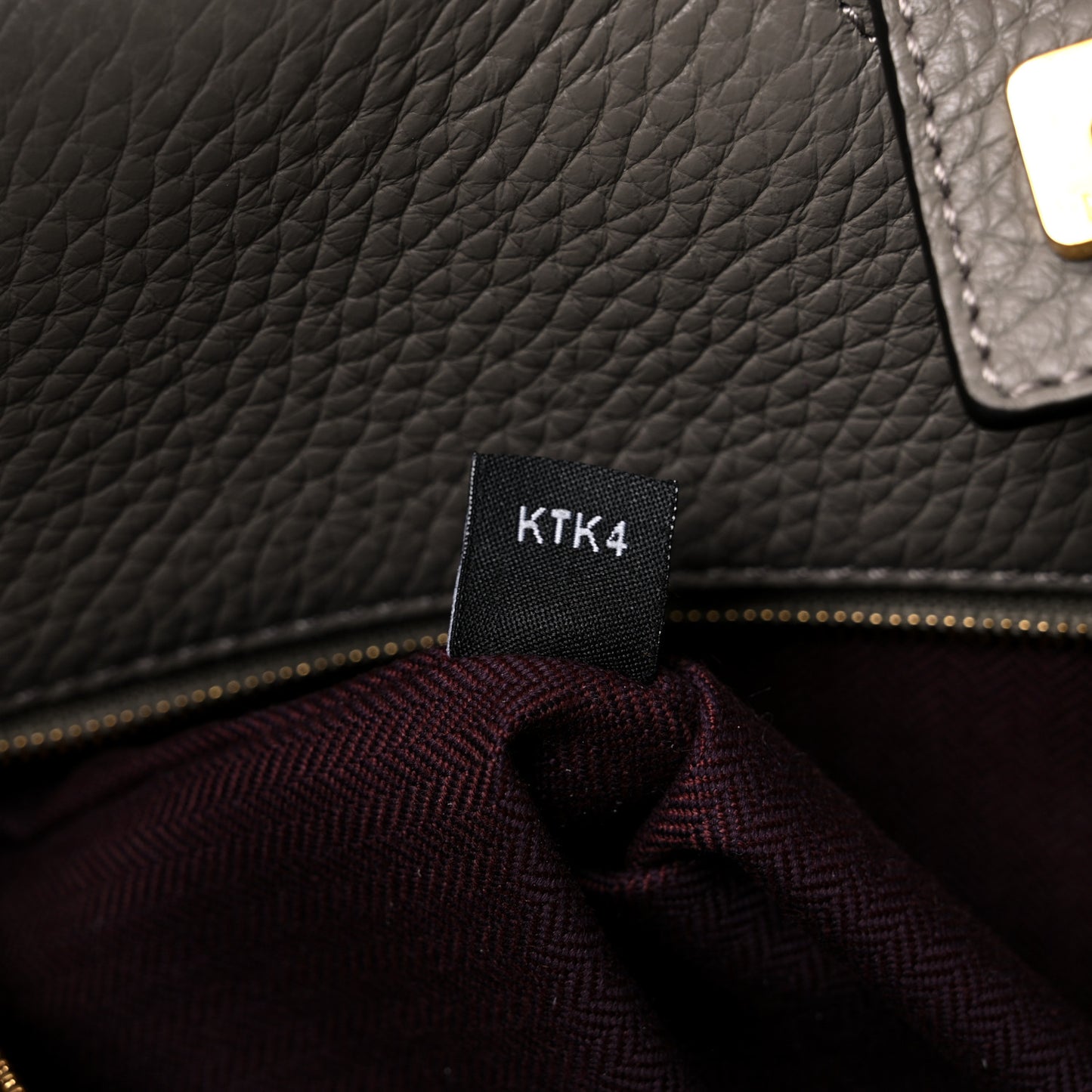 Heavy Grain Iris Tote Grey Dark Clay