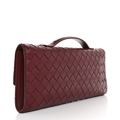 Bottega Veneta Nappa Intrecciato Long Andiamo Top Handle Clutch Barolo 3 of 9