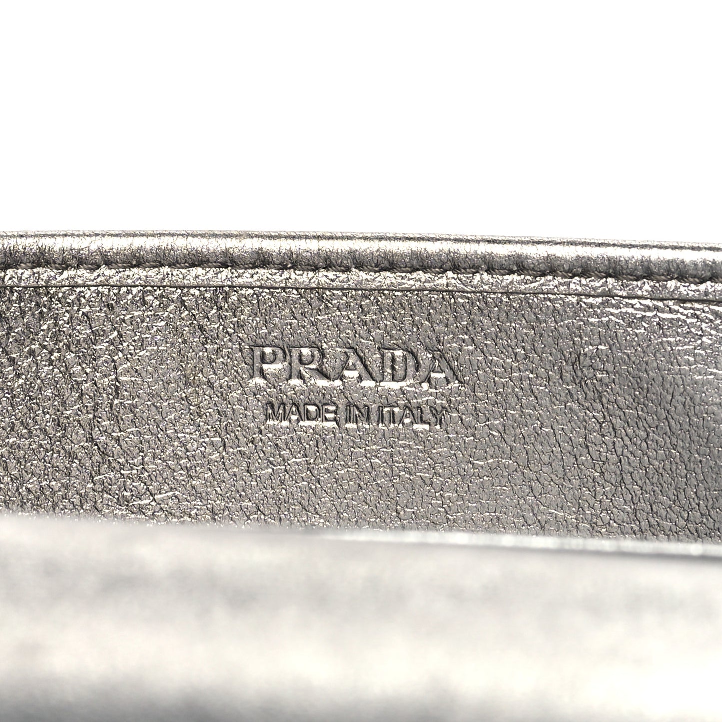 Metallic Nappa Mini Impunture Diagramme Mini Crossbody Bag Cromo