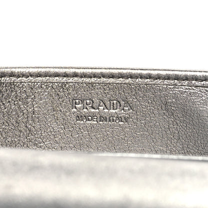 Prada Metallic Nappa Mini Impunture Diagramme Mini Crossbody Bag Cromo 6 of 12