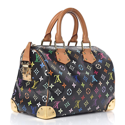 Louis Vuitton Monogram Multicolor Speedy 30 Black 3 of 14
