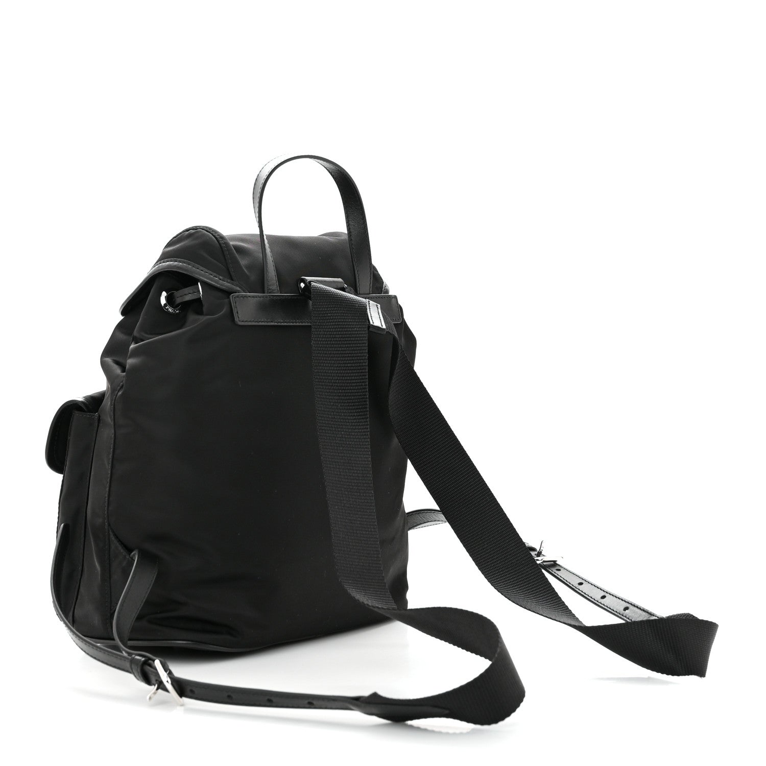 Prada Tessuto Nylon Vitello Backpack Black 3 of 11