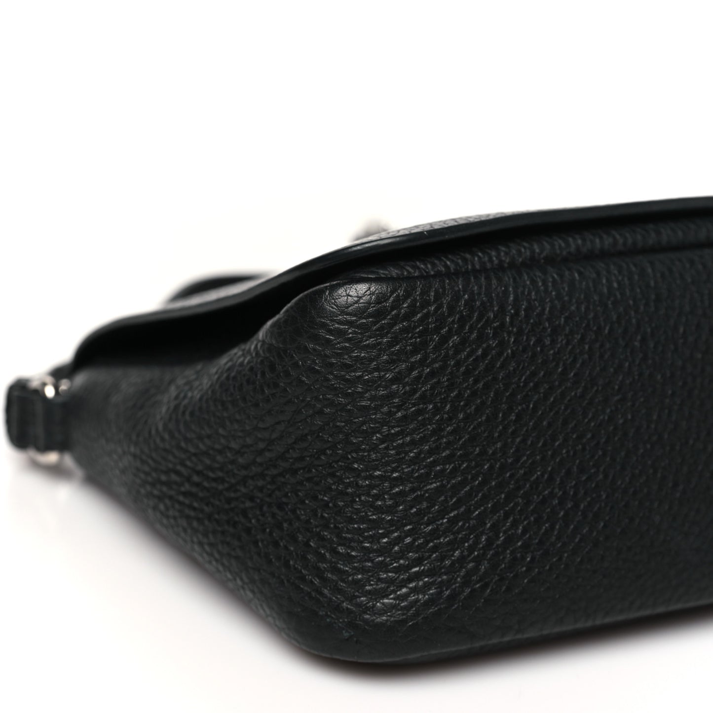 Vitello Daino Soft Flap Crossbody Black