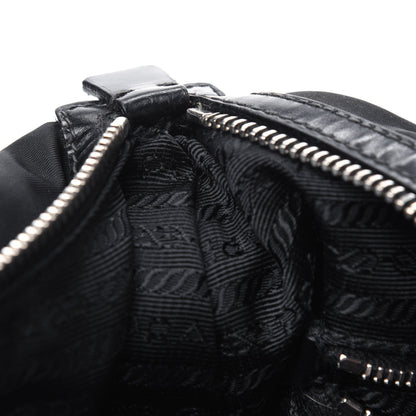 Prada Tessuto Nylon Calfskin Flat Messenger Bag Black 9 of 21