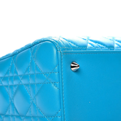 Christian Dior Lambskin Cannage Medium Lady Dior Blue 9 of 13