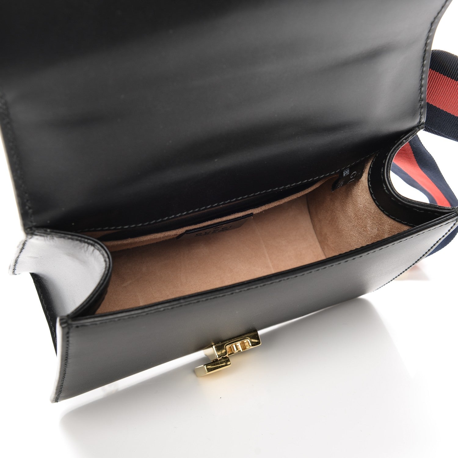 Gucci Calfskin Mini Sylvie Chain Shoulder Bag Black 5 of 7
