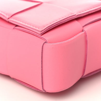 Bottega Veneta Lambskin Maxi Intrecciato Cassette Crossbody Bag Pink 8 of 9